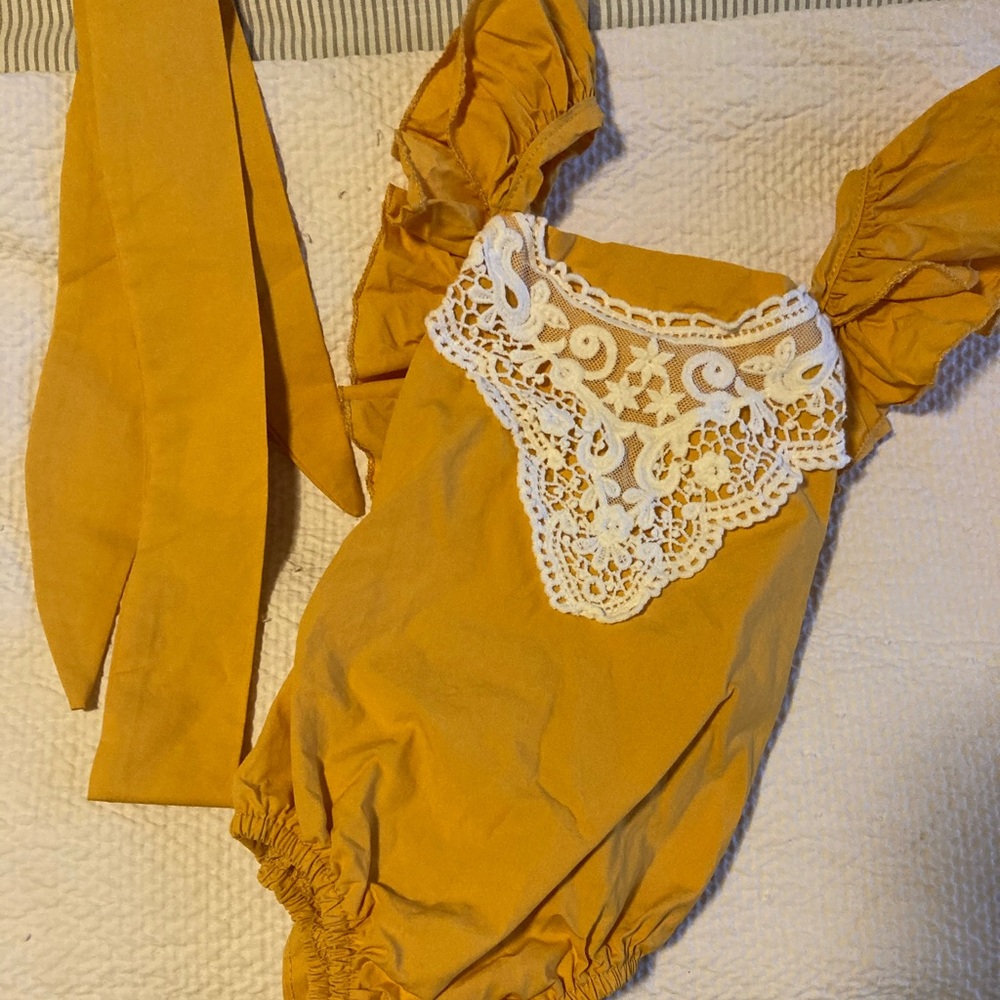 Fall ruffle romper